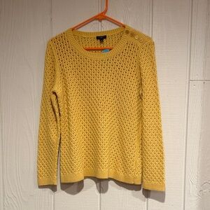 Talbots Mustard Yellow Crew Neck Sweater